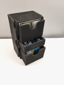 GameGenic Double Deck Card Holder Box (Holds 200+) Gray Magnetic Closure Type - Image 5