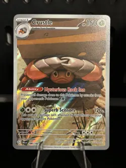 Pokemon TCG Crustle Rare Holo Illustration Card 186/182 Sv10: Destined Rivals - Image 1