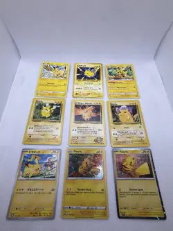 Pikachu Pokemon Assorted Card Lot of 9 Pikachu Cards Different Sets No Duplicate - Image 2