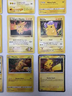 Pikachu Pokemon Assorted Card Lot of 9 Pikachu Cards Different Sets No Duplicate - Image 5