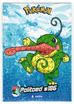 POKEMON - CRYSTAL CARD COLLECTION * POLITOED #186 - CRACKED ICE HOLO - Image 1