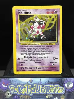 Pokemon Card Mr. Mime 6/64 Jungle Set WOTC Rare Holo Played - Image 1