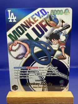 One Piece Los Angeles Dodgers Monkey D. Luffy Promo Card English - Image 1
