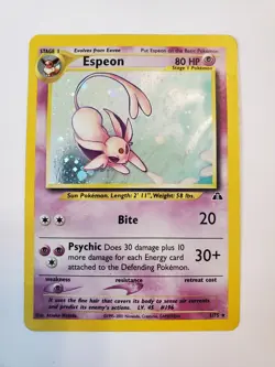 Espeon Holo Rare 1/75 Neo Discovery WOTC Pokemon Card 2001 MP - Image 3