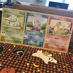 Pokemon TCG Bulbasaur Charmander Squirtle Jumbo Promo Cards Set - Image 1