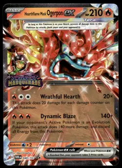 Pokemon TCG SV Promos #040/167 Hearthflame Mask Ogerpon EX (Stamped) - Image 1
