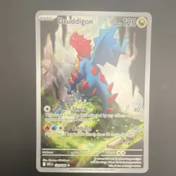 Pokemon Druddigon 151/086 SV11W: White Flare Illustration Rare Holo 120HP TCG - Image 1