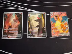 Pokemon TCG 151 Charmander Card 168/165 Charmeleon Card 169/165, Charizard - Image 1