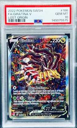 GIRATINA V FA 186/196 POKEMON SWSH 2022 LOST ORIGIN PSA 10 - Image 1