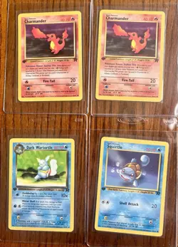 Pokemon 1st Edition Tram Rocket Lot. Charmander, Squirtle, Wartortle. NM/LP - Image 1