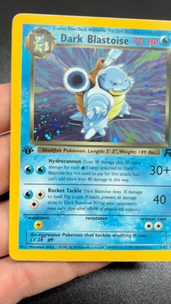 Dark Blastoise 3/82 1st Edition Rare Holo Wizards of the Coast WOTC Pokemon - LP - Image 2