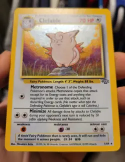 Clefable 1/64 Jungle Holo Rare LP Pokemon TCG Vintage - Image 4