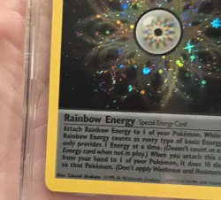 Pokemon Team Rocket 1st Edition Rainbow Energy 17/82 TAG 8.5🌌SWIRL🌌 - Image 3