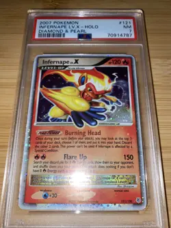 PSA 7 Infernape LV.X Holo 121/130 Diamond & Pearl 2007 Pokemon - Image 4