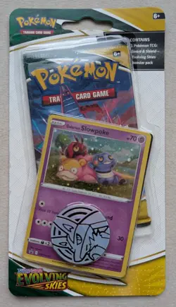 Pokemon TCG: Evolving Skies Checklane Blister (x2) - Galarian Slowpoke Promo - Image 2