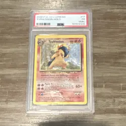 Pokemon TCG Typhlosion 17/111 Neo Genesis Holo Rare Unlimited PSA English - Image 1
