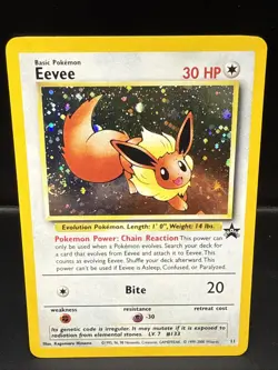 Pokemon - Eevee 11/53 - Wotc - Black Star Promo Holo Swirl BE - Image 2