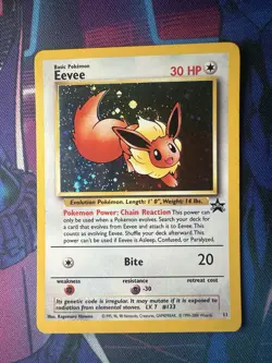 Pokemon TCG Eevee #11 Black Star Holo Promo SWIRL LP - Image 1