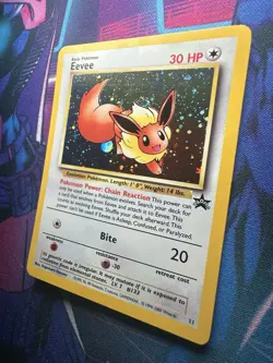 Pokemon TCG Eevee #11 Black Star Holo Promo SWIRL LP - Image 2
