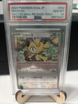 PSA 10 Pokemon Meowth Master Ball Foil C 052/165 SV2a 151 Japanese 2023 #I3O - Image 1