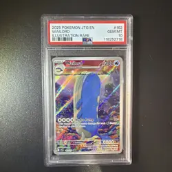 2025 POKEMON JTG EN-JOURNEY TOGETHER ILLUSTRATION RARE #162 WAILORD PSA 10 - Image 1