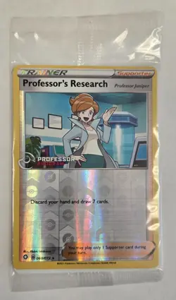 Pokemon Sealed Reverse Holo Professor Program Professor's Research 060/072 2 Pk - Image 1