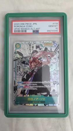 2024 3X Roronoa Zoro JPN- One piece OP06-118 SP, ALT, & Manga PSA 10 With Guard - Image 5