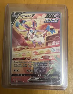 💞Gold Metal Sylveon V 184/203 Alt Art Fan Card Gold Metal Card 💗 - Image 2