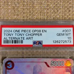 Tony Tony Chopper OP08-007 Two Legends One Piece English PSA 10 Alt Art Card - Image 3