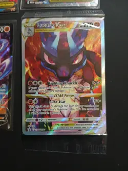 Pokemon TCG 4 Card Lucario Lot NM Holos V, Vstar Promo, Mega Ex Full Art & Promo - Image 4