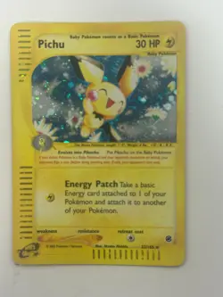 Pichu 22/165 Pokemon Card Expedition Base Set E-Reader Holo Rare Holofoil - Image 1