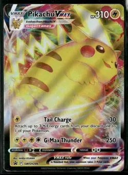 Pikachu VMAX Holo #SWSH286 SWSH: Sword & Shield Promo Cards Heavily played - Image 1