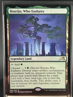 Magic the Gathering Boseiju Who Endures Kamigawa Neon Dynasty Regular Rare Card - Image 1
