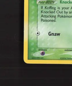 Koffing 61/109 EX Team Rocket Returns Reverse Holo Stamped Pokemon Card LP - Image 5