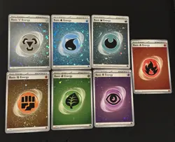 Lot of 7 Cosmo Holo Energy Pokemon Cards from Scarlet & violet 151 With Swirls ! - Image 1
