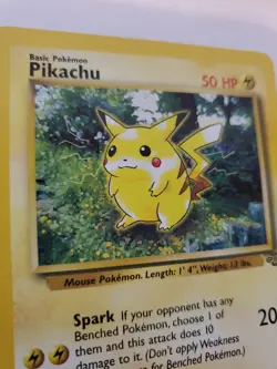 Pikachu Jungle Set Pokemon Card Base Fossil WOTC NM + U - Image 2