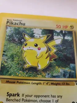 Pikachu Jungle Set Pokemon Card Base Fossil WOTC NM + U - Image 3