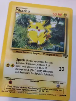 Pikachu Jungle Set Pokemon Card Base Fossil WOTC NM + U - Image 4