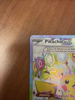 Pokemon Pikachu EX Surging Sparks SV08 Ultra Rare Full Art Holo Card 219/191 - Image 4