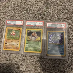 Lot Of 3 Graded Pokemon Cards - Image 1