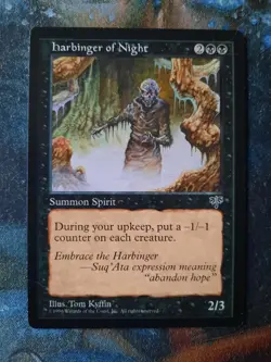 Magic the Gathering MTG - 1 x Harbinger of Night - Mirage - EX Cond - Image 1