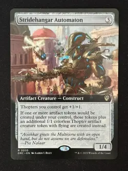 1x MTG Stridehangar Automaton (Extended Art) - Commander: Aetherdrift (DRC) #35 - Image 1