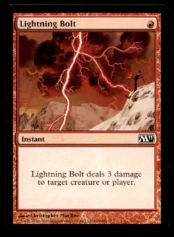 Lightning Bolt LP Light Play Magic 2011 MTG [7903] - Image 1