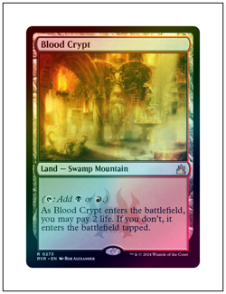 1x Blood Crypt, Foil, Ravnica Remastered, Magic the Gathering MTG NM - Image 1