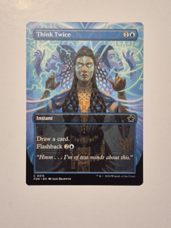 MTG Think Twice Borderless - Foundations #315 - Image 1