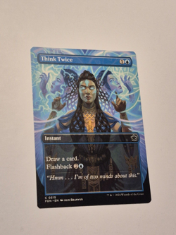 MTG Think Twice Borderless - Foundations #315 - Image 2