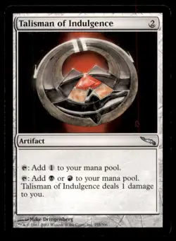 MTG Talisman of Indulgence LP Light Play Mirrodin [1434] - Image 1