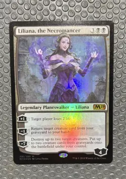 Liliana, the Necromancer 291/280 Core Set 2019 Foil Near Mint (NM)! - Image 1