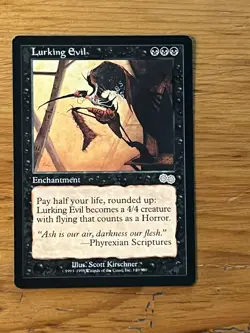 MTG - Magic the Gathering - Lurking Evil - Urza's Saga - Pro Tour Stamped - NM - Image 1
