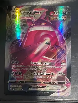 RARE Pokemon Gengar VMAX 157/264 Swsh08: Fusion Strike Holo UNDERVALUED - Image 1